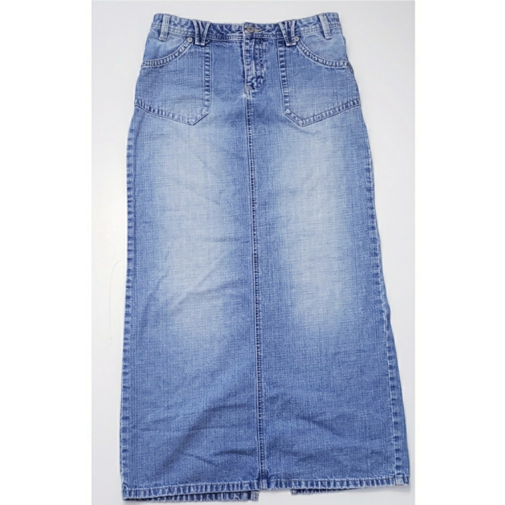 Union Bay Size 5 Denim Jean Skirt Maxi vintage